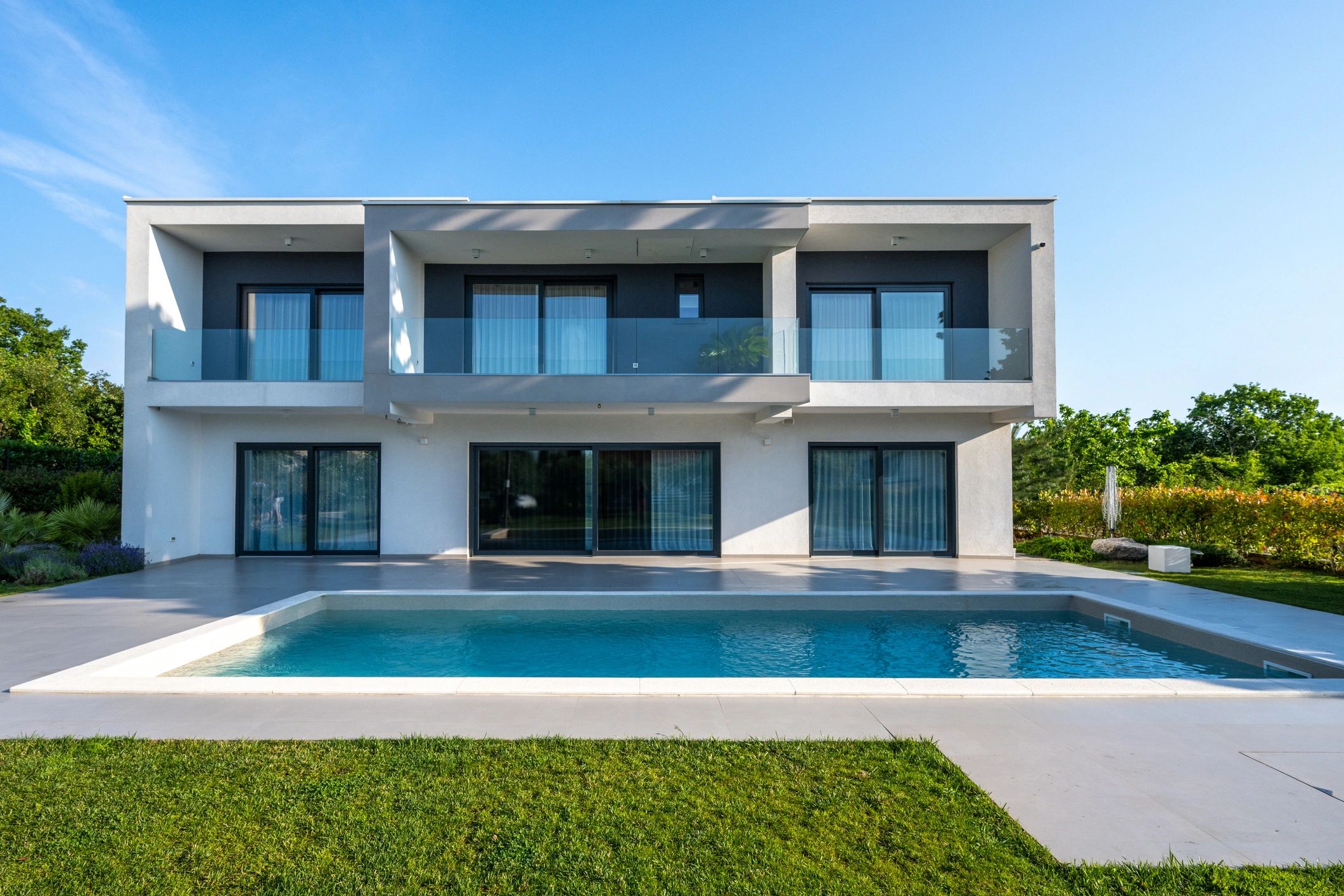 Luxury modern home exterior in South Florida