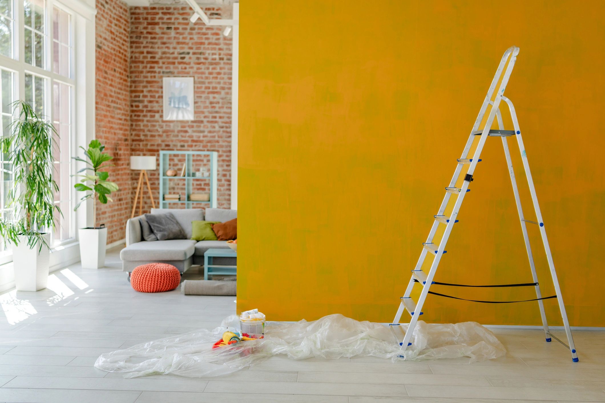 Interior property renovation in progress