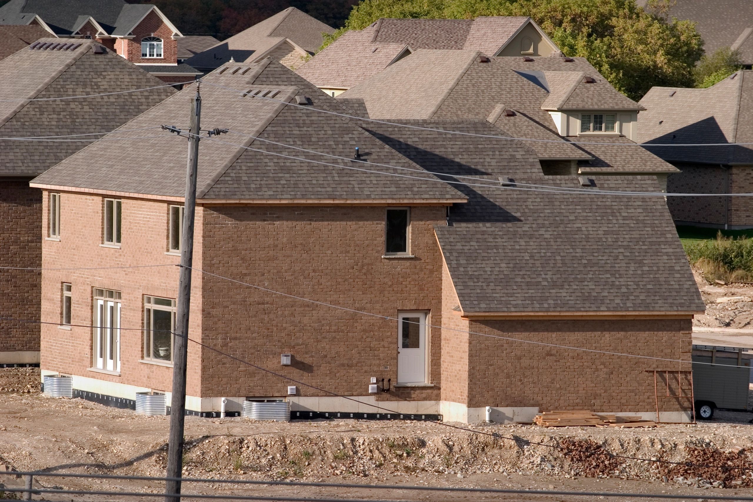 Completed new home exterior